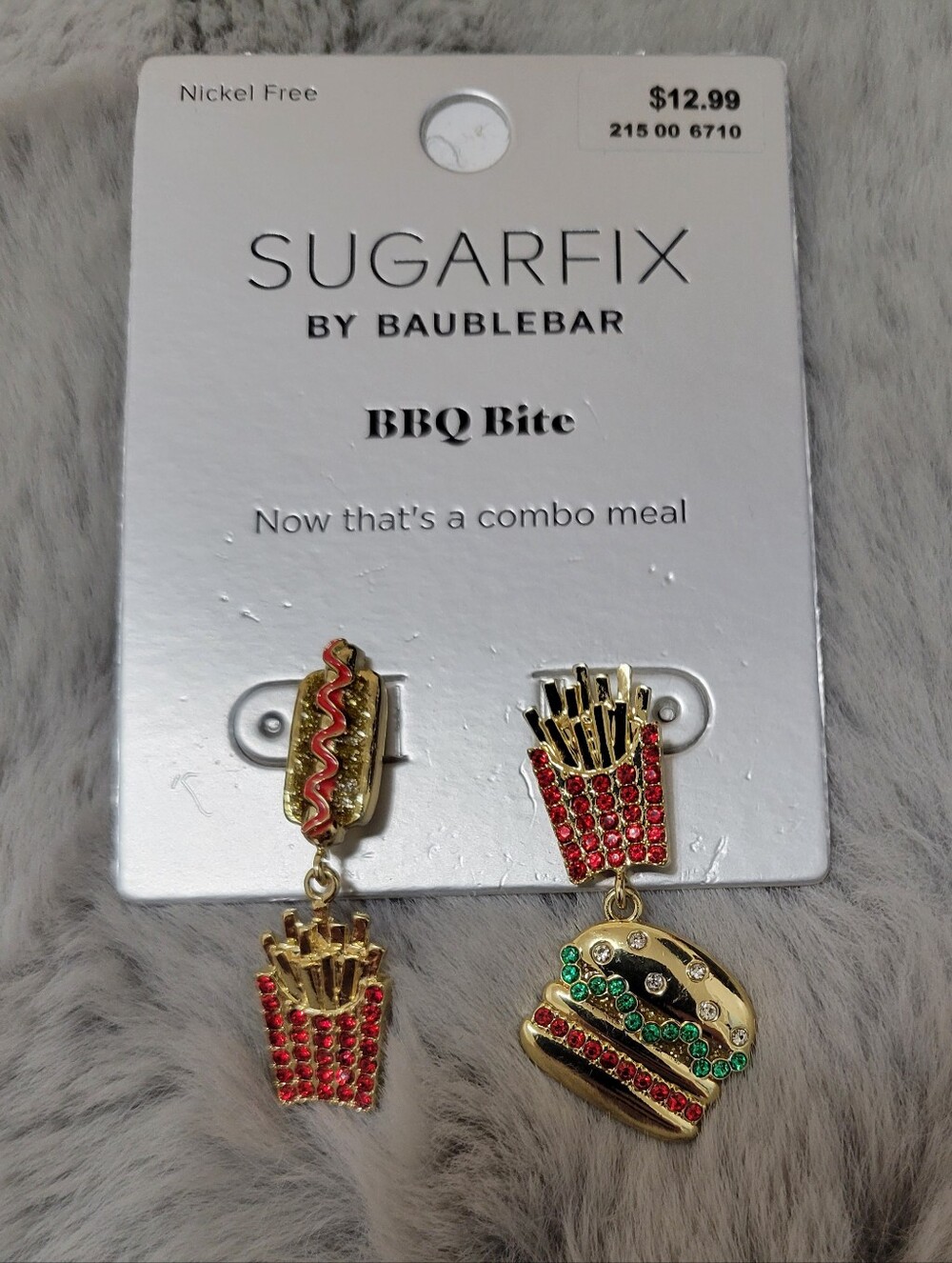Nwt Sugarfix By Baublebar "Bbq Bite" Theme Earrings - Picture 2 of 3